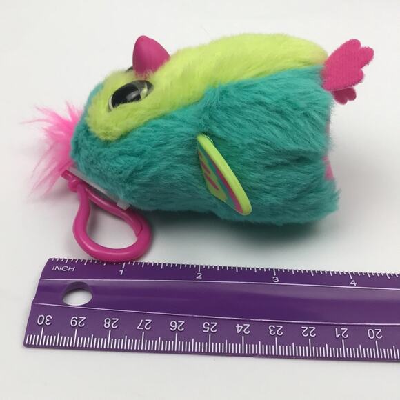 Hatchimals Bird Plush 3'' Keychain Backpack Clip Stuffed Animal Teal Green Pink - Picture 2 of 8